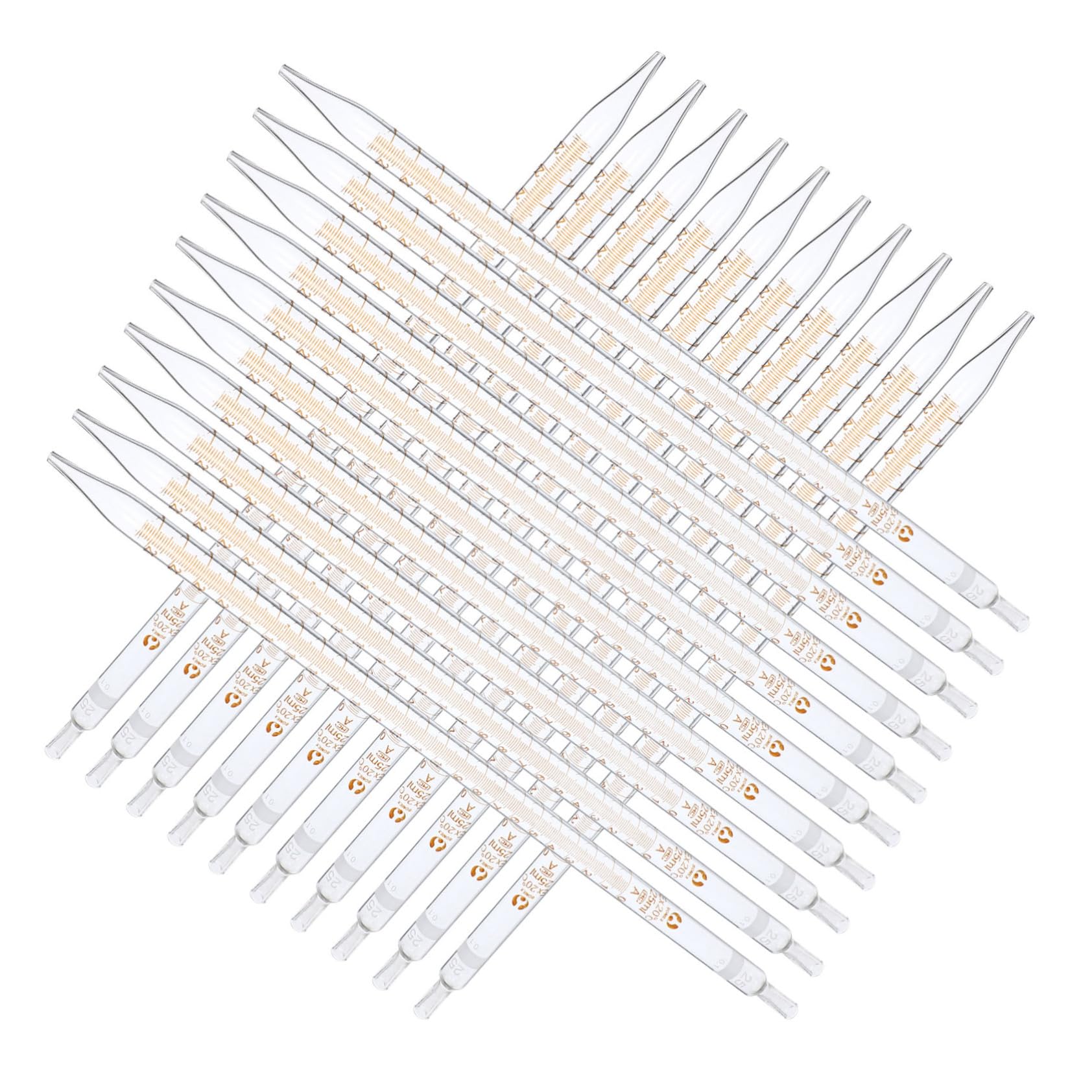 Zerodeko 20 Pipetas de Vidrio Escala para Medición Precisa, Suministros de Laboratorio