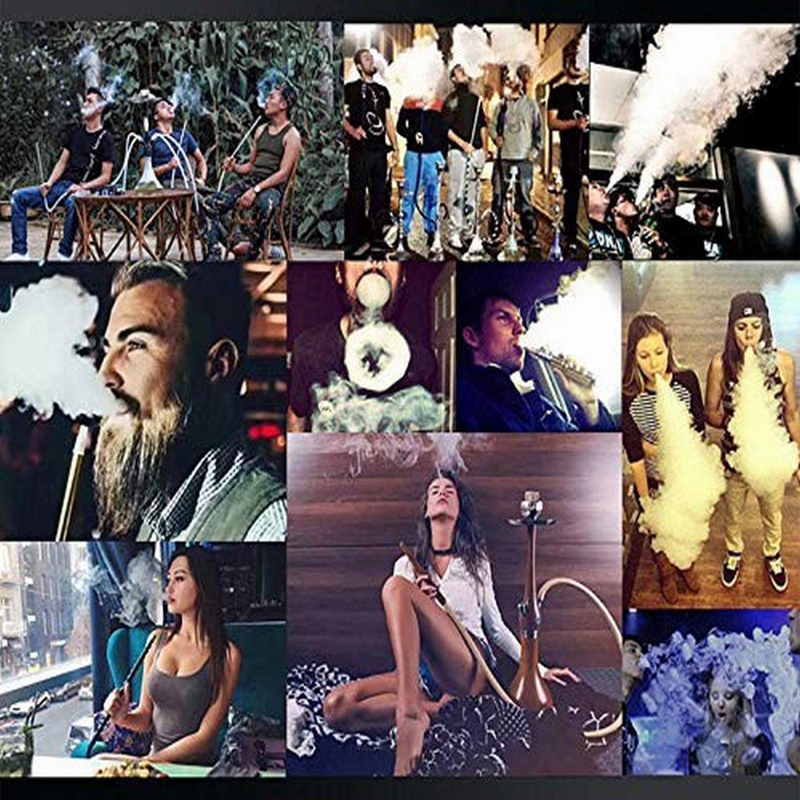 Juego De Combo De Shisha, Conjunto De Cachimba De Lujo Polo De Madera + Hookah De Vidrio A Debe Tener Shisha Para Hogares, Bares, Clubes Y Fiestas