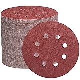 STEBRUAM 105 Stück Schleifpapier 125mm Klett, Profi 125 Schleifscheiben Rund 8 Loch für Exzenterschleifer（Mit Körnung 40/60/100/150/240/320/600） 105 Stück - Körnung 40,60,100,150,240,320,600