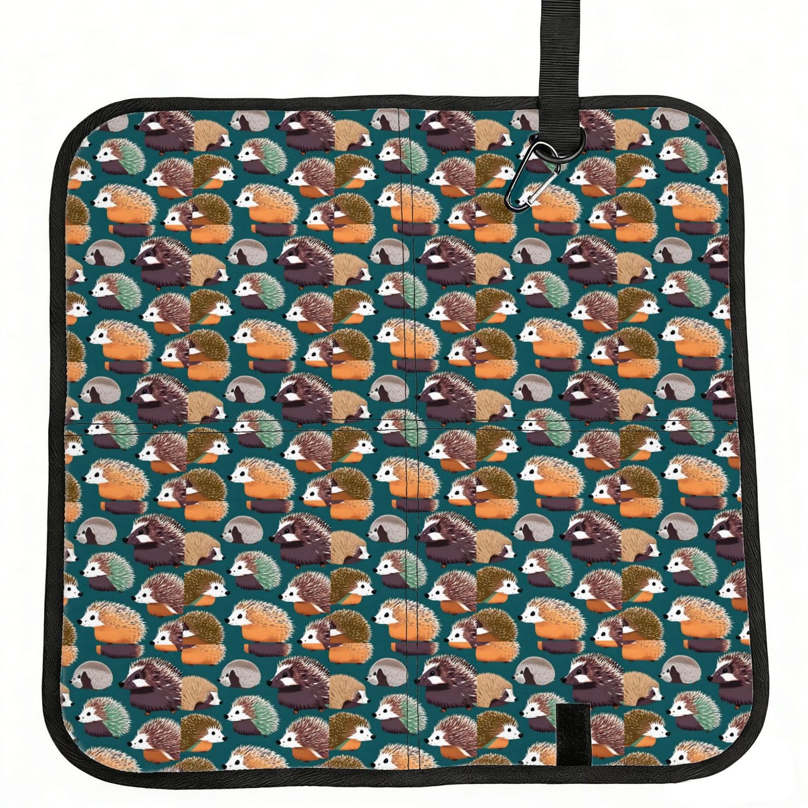 NImongt Many Hedgehogs Print Portable Chair Pad Foldable Seat Cushion Outdoor Seating Office Picnic Camping