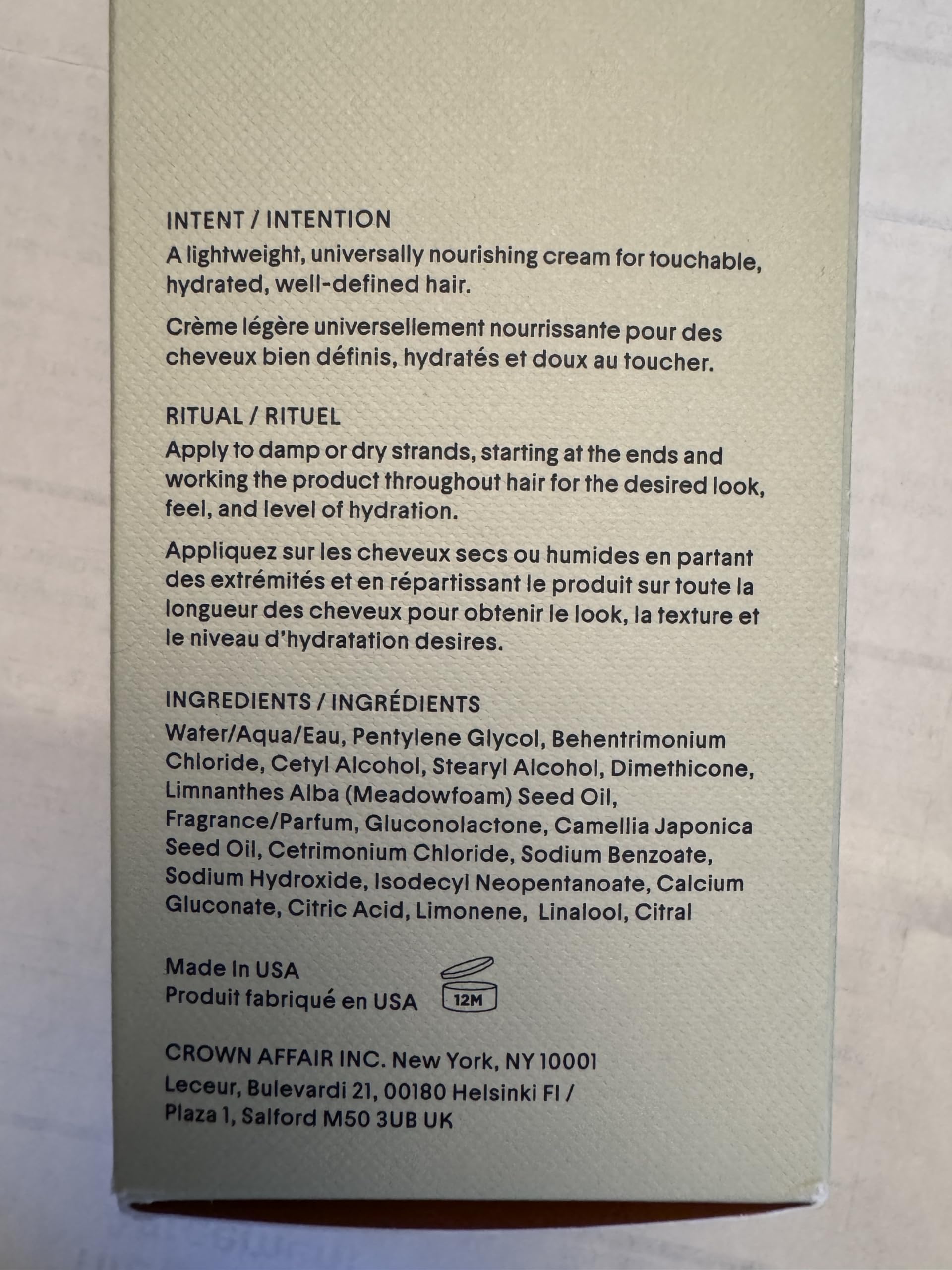 CROWN AFFAIR - The Leave-In Conditioner, All Hair Types, A Universal Nourishing Cream for Touchable, Hydrated Hair, 5.10 Ounce (Pack of 1)