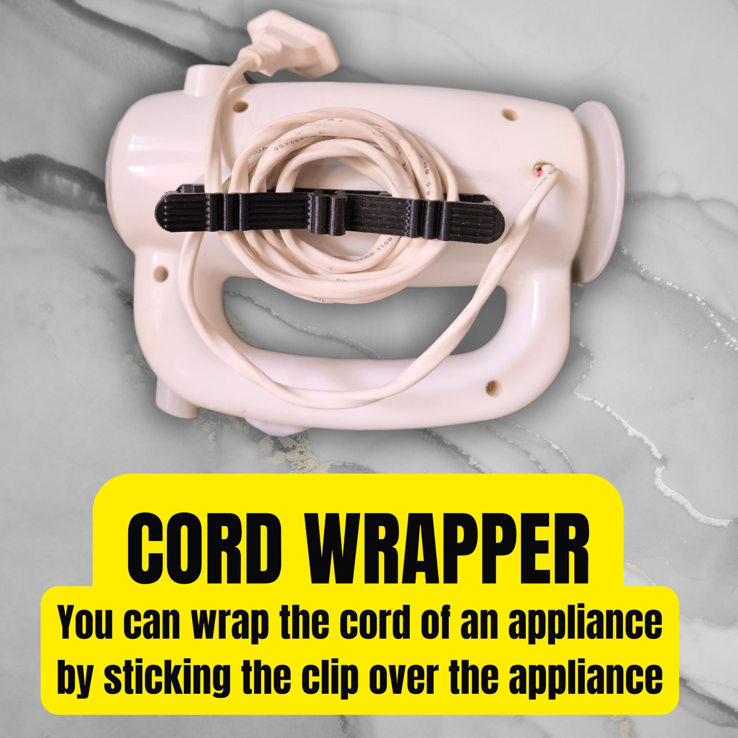 All-in-1 Cable Management Clips with 3M Double Sided Tape | Use it as Desk Wire Organiser, Plug Holder, Wire Winder or Wrapper or Cord Storage Solution (White Universal Clip, 2) 2