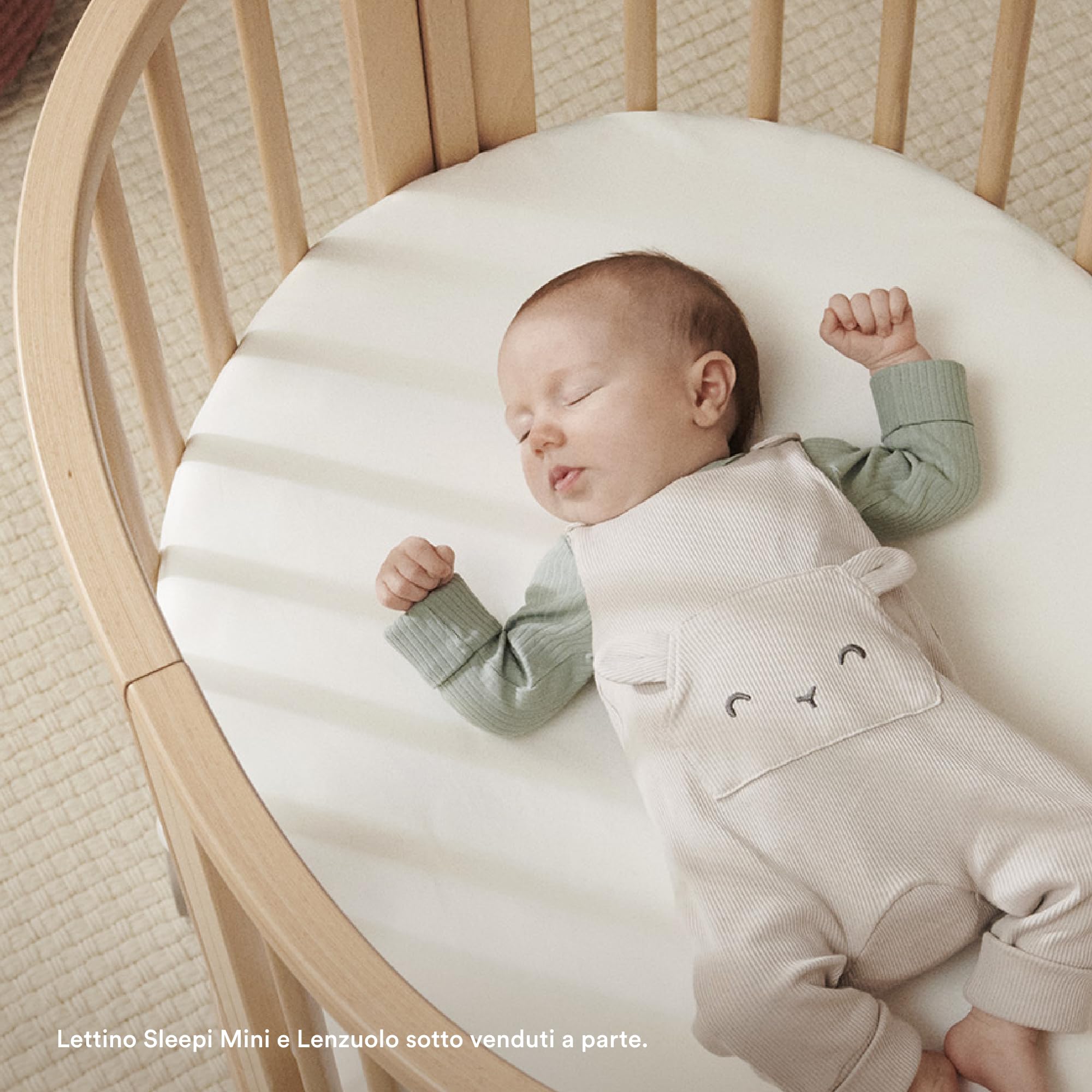 Stokke Materasso Sleepi Mini, Bianco - Strati di mesh 3D traspirante per un sonno sicuro - Comfort e Supporto per i bambini - Lavabile