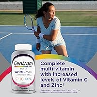 Vista 2 de Centrum Silver - Multivitamínico para mujeres 50 Plus, suplemento multivitamínico/multimineral con vitamina D3, vitaminas B, ingredientes sin OMG