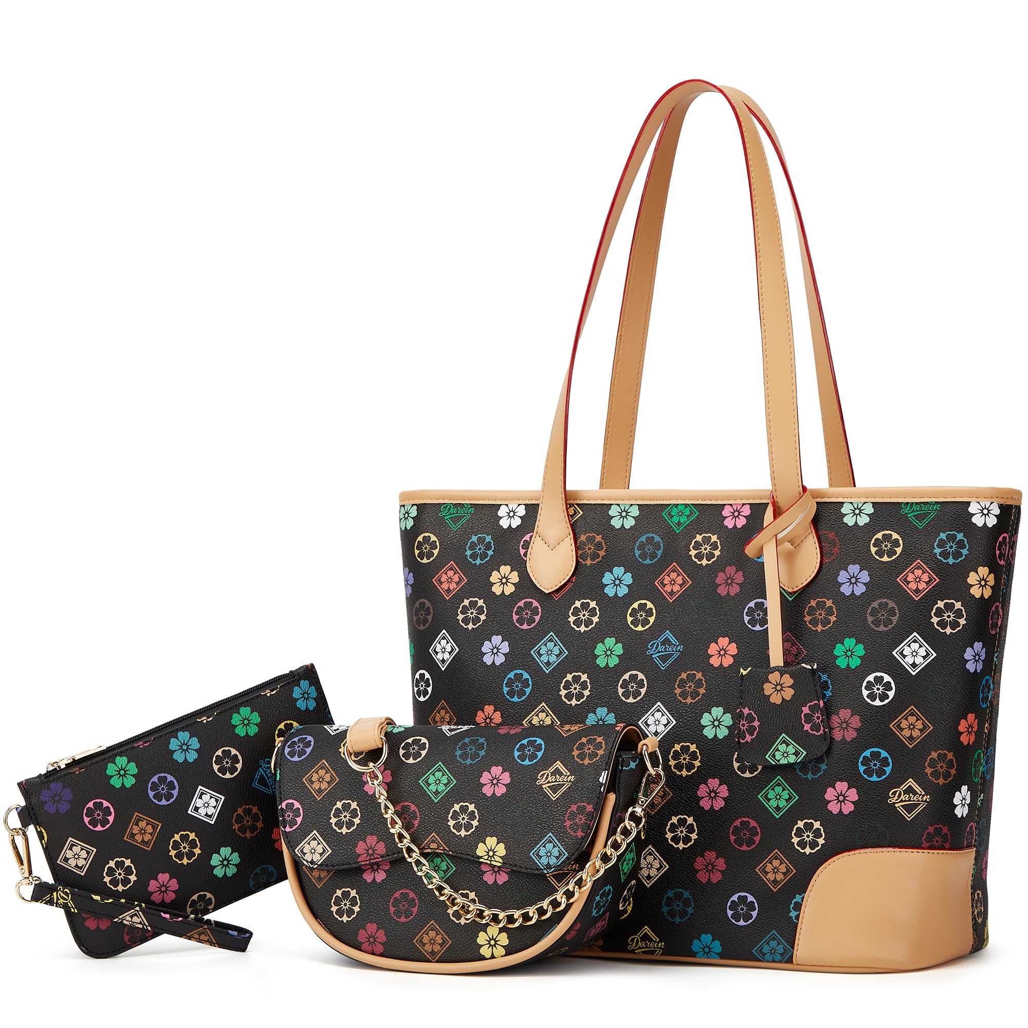 Women Fashion Handbags Tote Bag Shoulder Bags Top Handle Satchel Purse Set