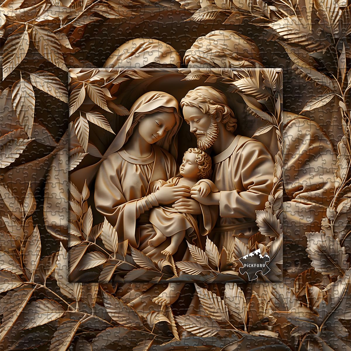 PICKFORU Nativity Scene Puzzles for Adults 1000 Pieces, Christian Jesus Puzzle Christmas Nativity, Unique Religious Jigsaw Puzzles Art,Hard Impossible Challenging Puzzles - Image 2