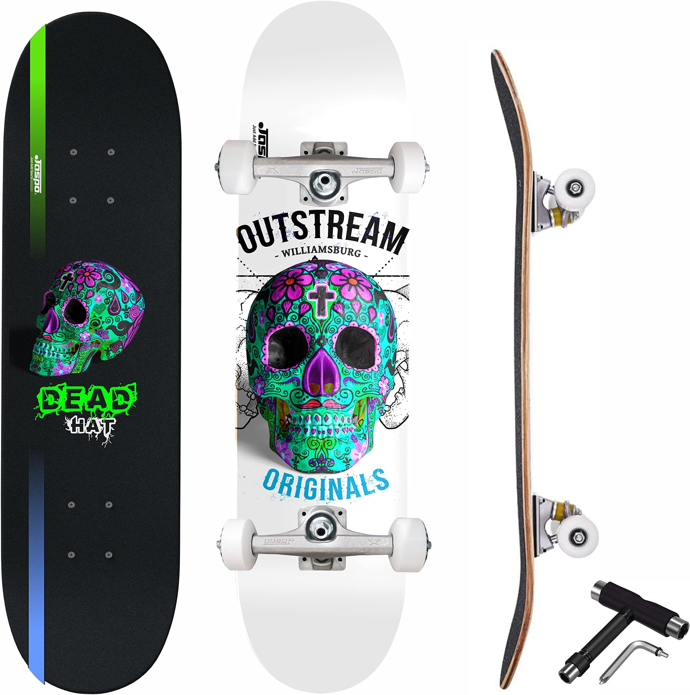 Buy Jaspo Destructor Blue Lagoon Fiber Material Skateboard 31X8 Inches