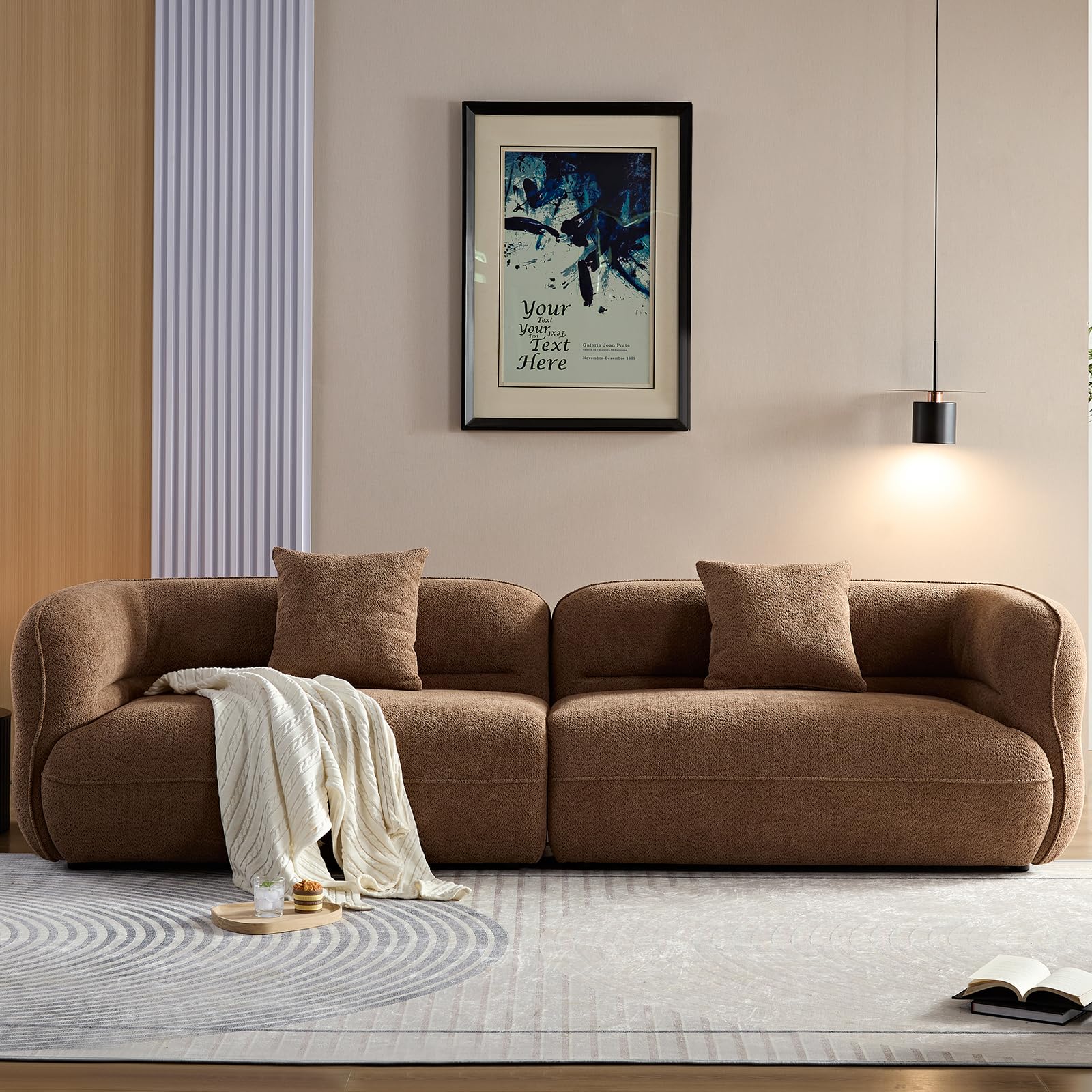 Amazon.com: DEINPPA WKS11CZ Camel Sofa, Durable Fabric, Solid Wood 