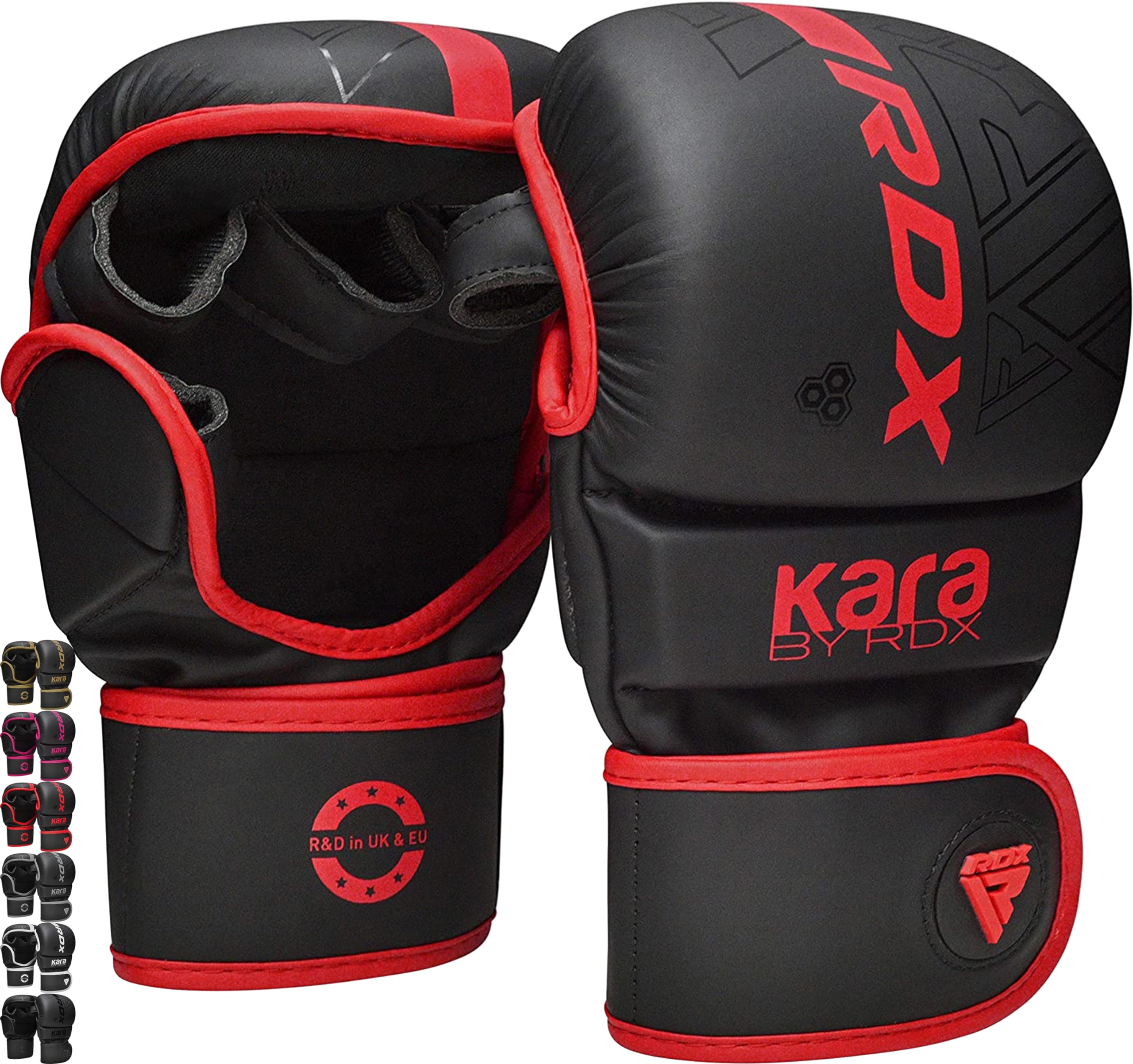 MMA Gloves Sparring Grappling, Hybrid Open Palm Martial Arts Mitts Men Women, Maya Hide Leather Wrist Support, Cage Fighting Combat Sports Boxing Glove Training, Muay Thai, Punching Bag Kickboxing