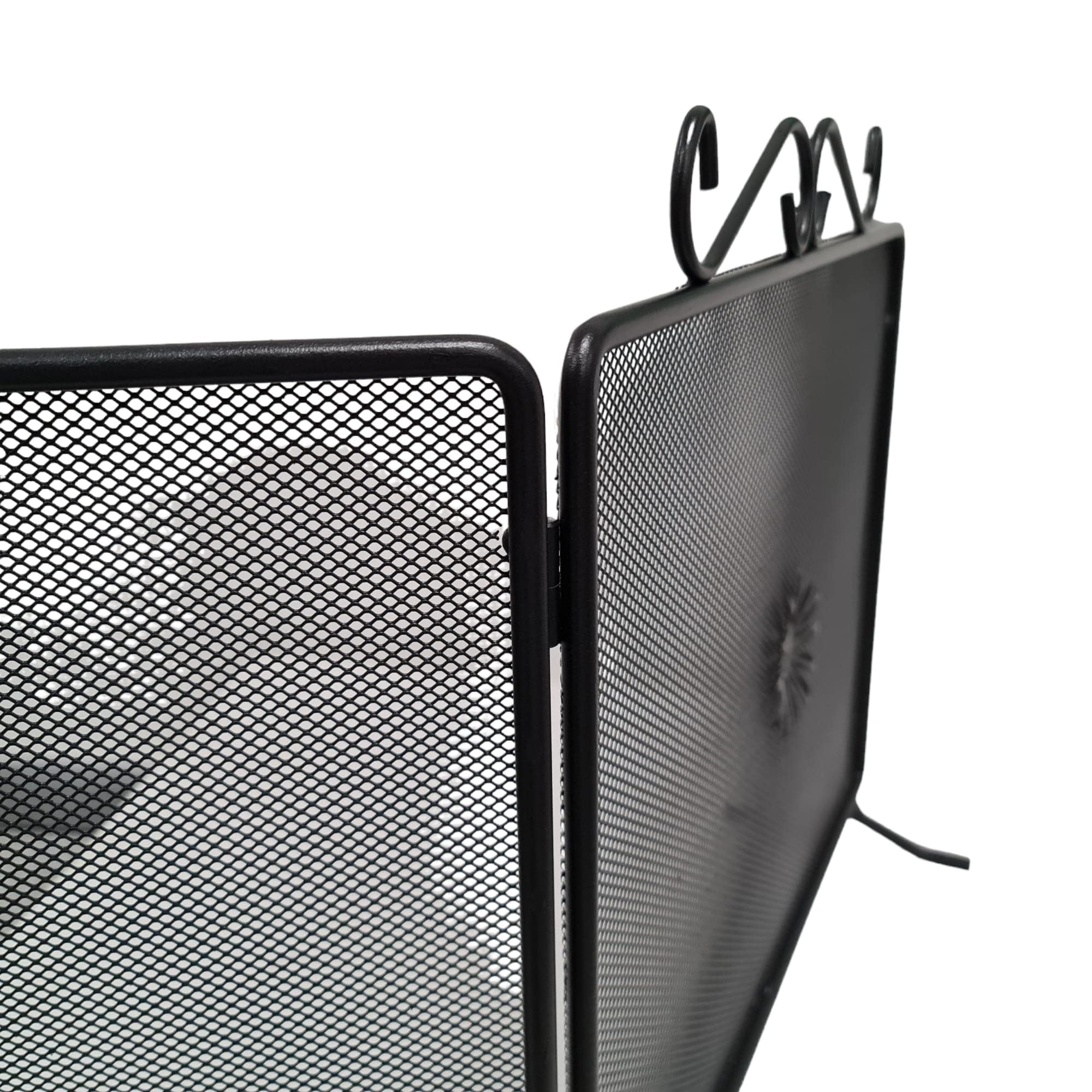 OEM Skermo per camino in Ferro battuto, Rustico, Nero, 9.7 pounds, 90 x 50 cm