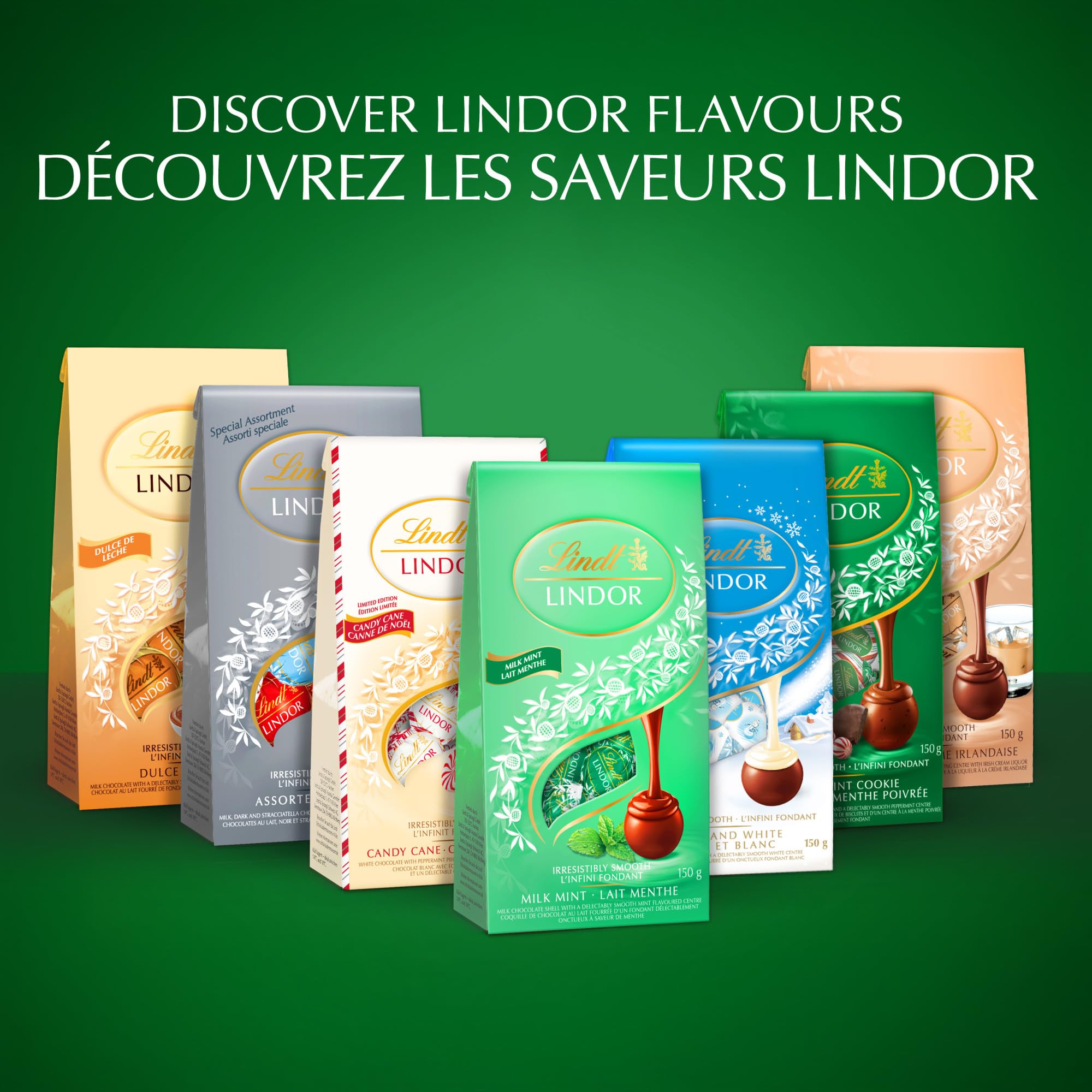 Lindt LINDOR Peppermint Cookie Milk Chocolate Truffles, 150-Gram