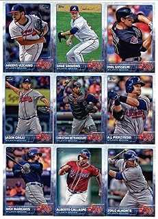 2015 Topps Baseball Cards Atlanta Braves Team Set In Storage Case (Series 1 & 2 - 23 Cards) Including Julio Teheran, Evan ...