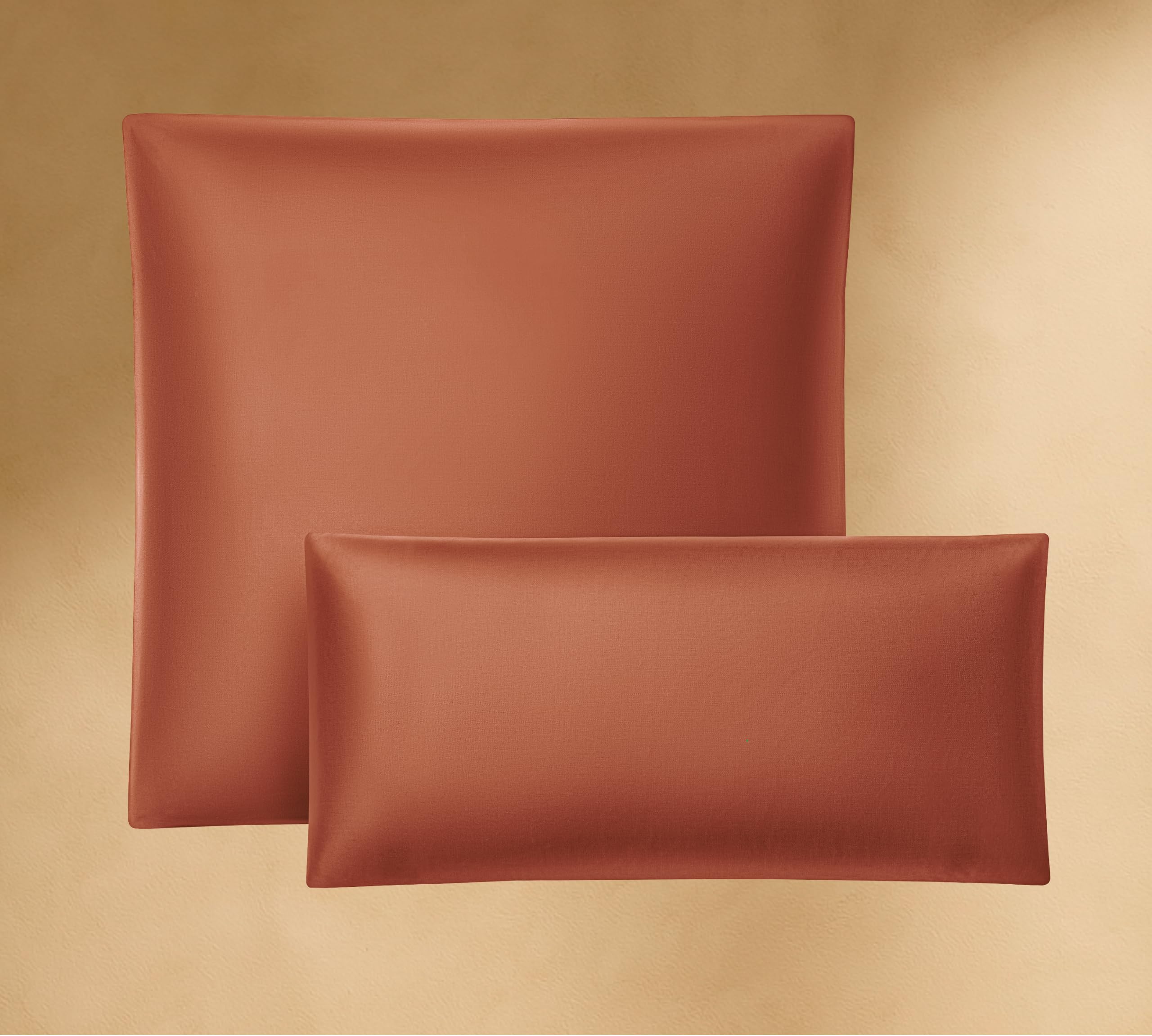 Satijnen kussenslopen, 70 x 90 cm, roze, 100% biologisch katoen