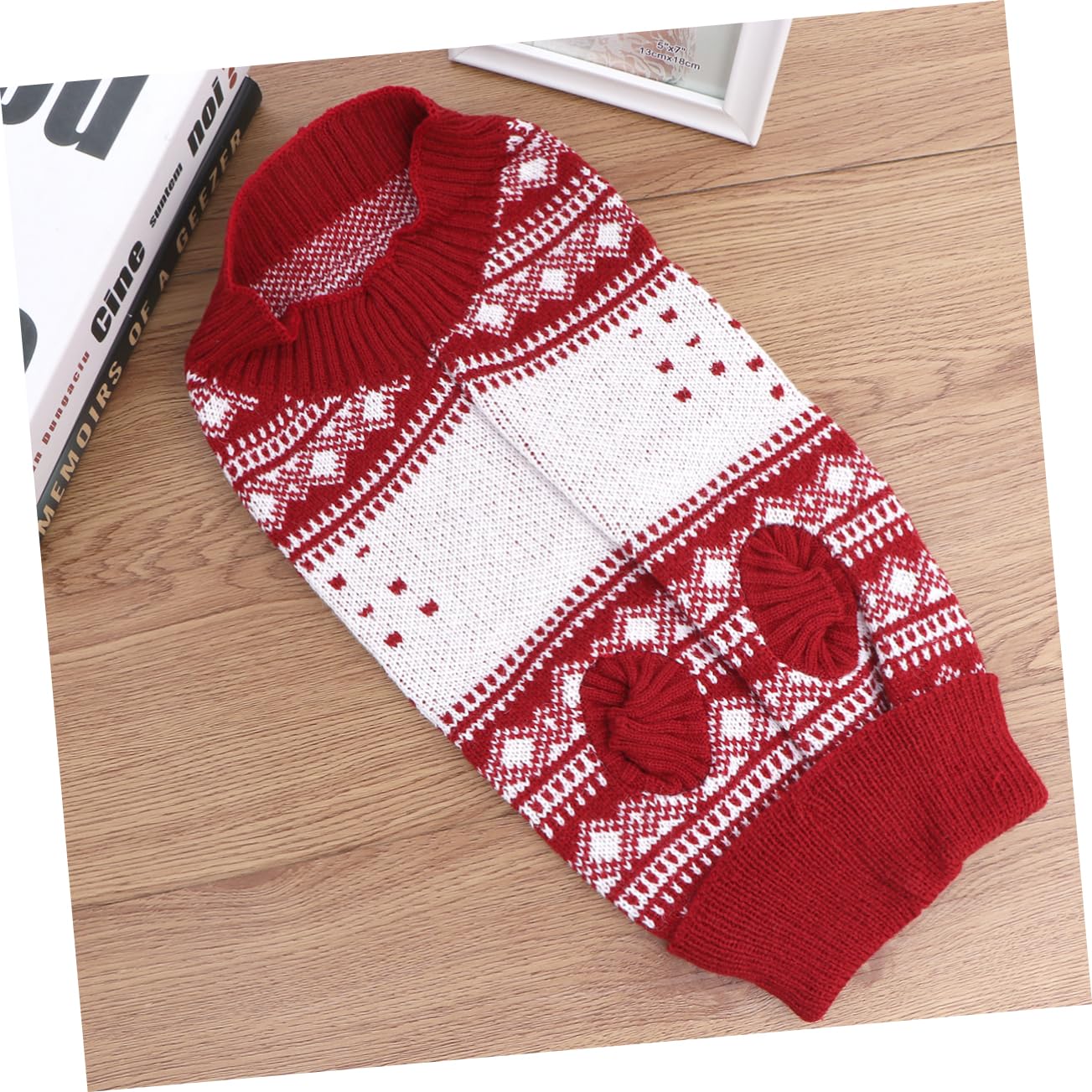 BESPORTBLE 3 Pz Abbigliamento Natalizio per Animali Domestici Costume Cane Natale Maglioncini Cane Cucciolo Natale del Cane Maglioni Natalizi Vestiti Autunno e Inverno Maglione Rosso