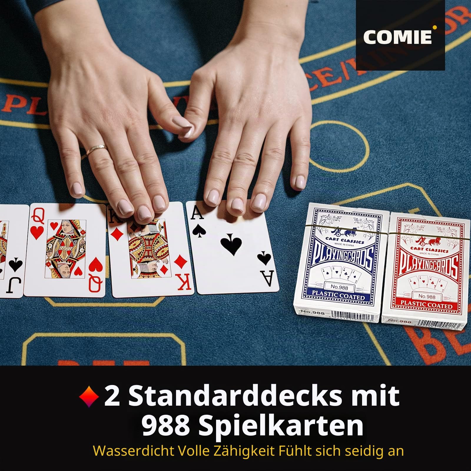 Comie Pokerchips, 500-teiliges Pokerchip-Set mit Aluminium-Reisekoffer, 11,5 g Poker-Set für Texas Holdem Blackjack-Glücksspiel