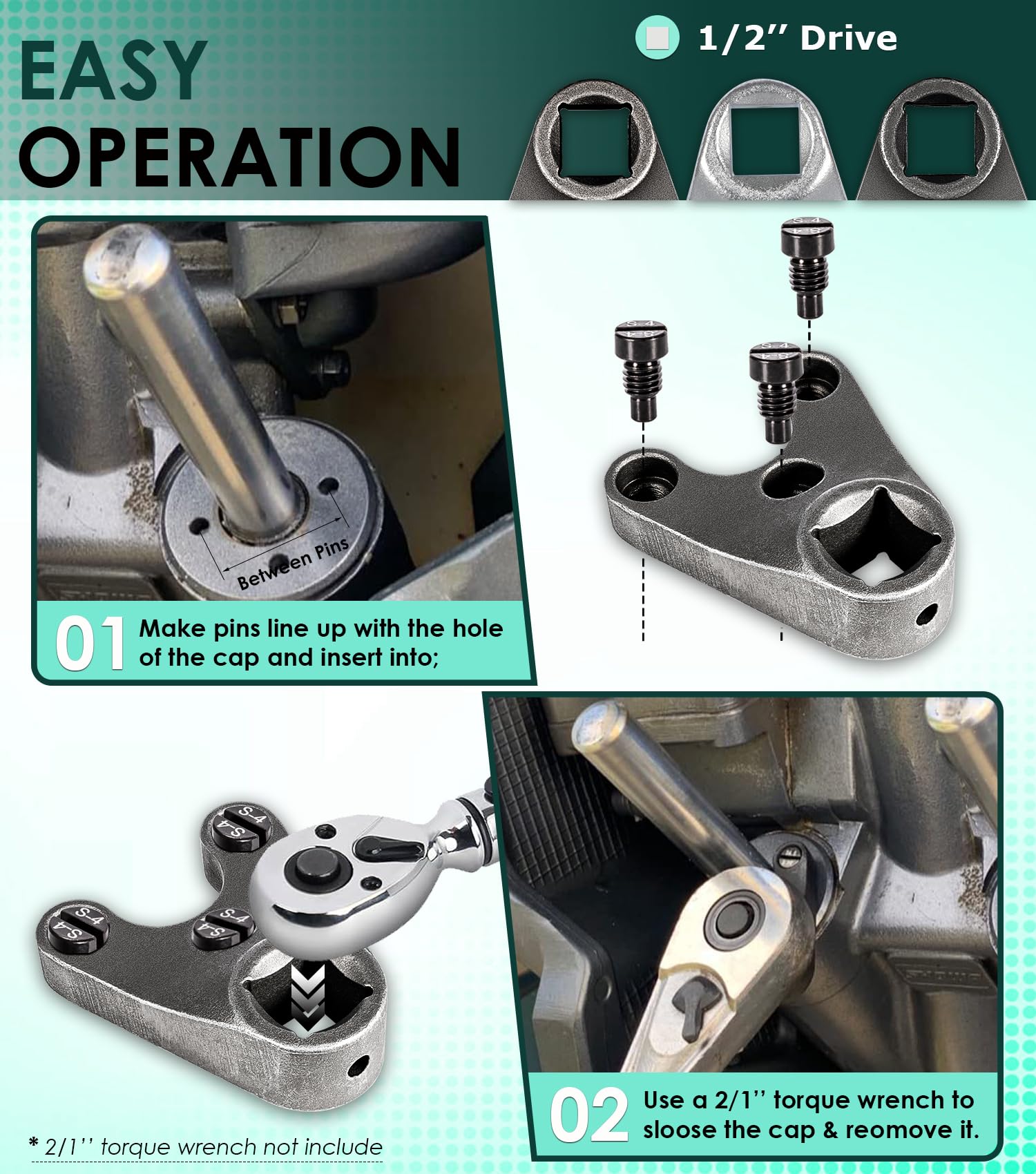 Trim/Tilt Pin Wrench Set MT0004 & MT0006 & MT0009 Remove
