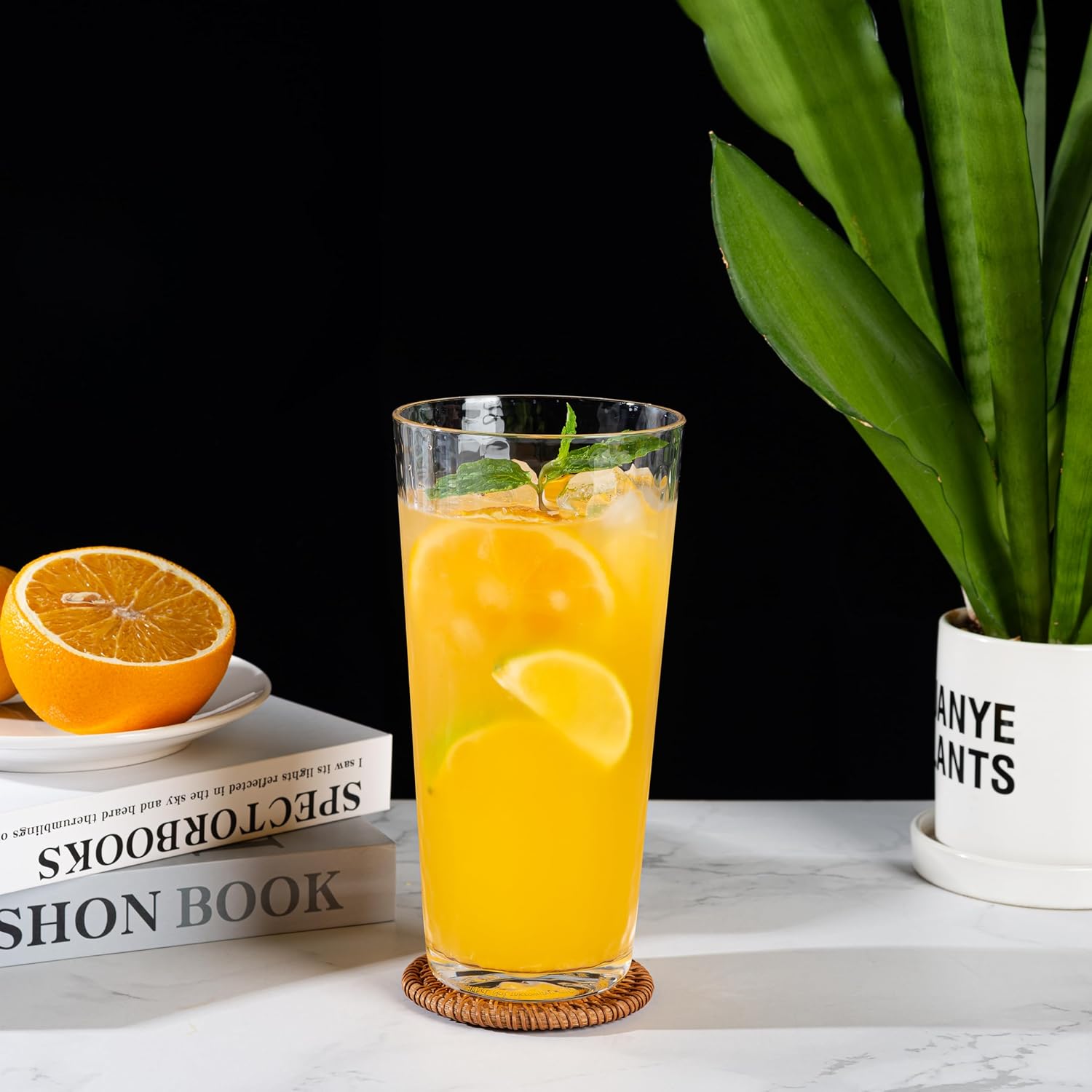 KX-WARE 26-ounce Acrylic Highball Glasses Plastic Tumbler Larger Drinking Glasses, set of 6 Clear - Image 6