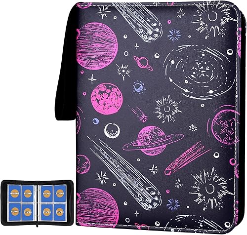 MTGPRO Carpeta de tarjetas para tarjetas de 4 bolsillos, 400 bolsillos, carpeta de tarjetas intercambiables, libro de coleccionista, incluye 50