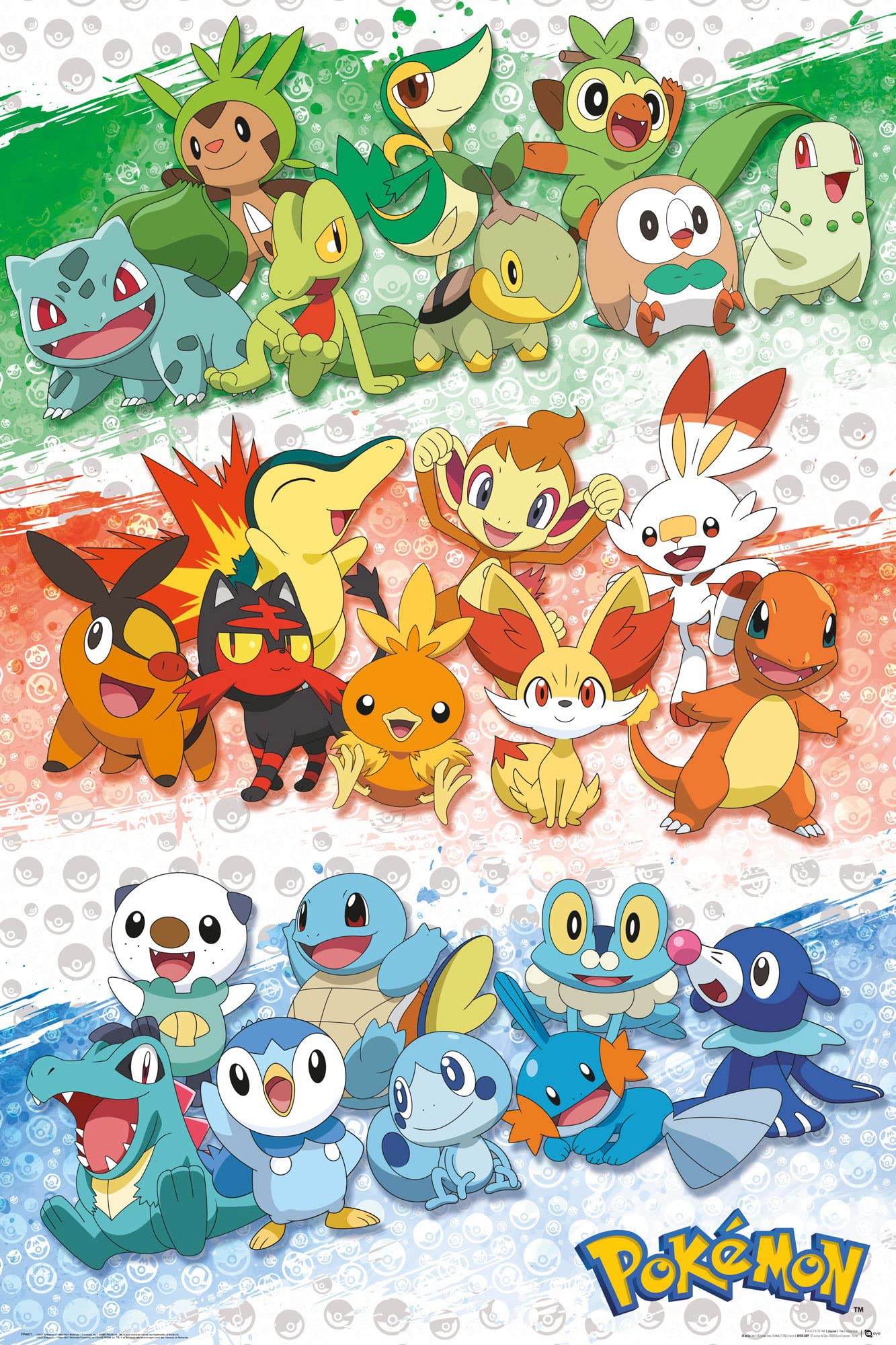 Empire Interactive - Poster serie TV Pokemon, dimensioni 61 x 91,5 cm + cornice intercambiabile, Shinsuke® Maxi MDF nero, disco acrilico