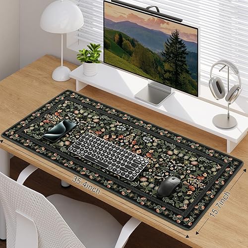 Miniatura 3 de iCasso Tapete de escritorio para teclado y mouse, alfombrilla grande para mouse, alfombrilla de escritorio, alfombrilla de mouse grande