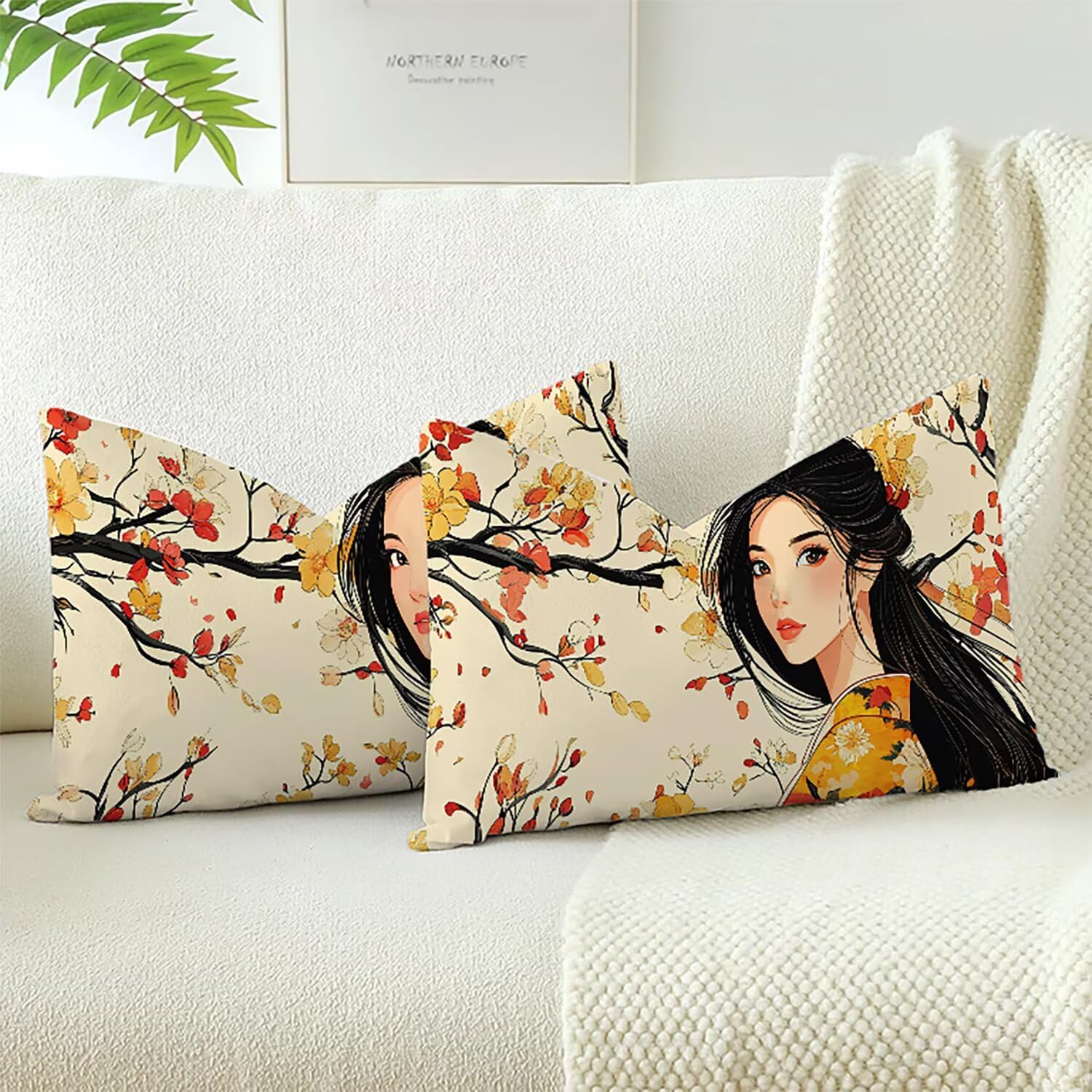 Housses de coussins lavables en velours pour renouveler votre canapé
