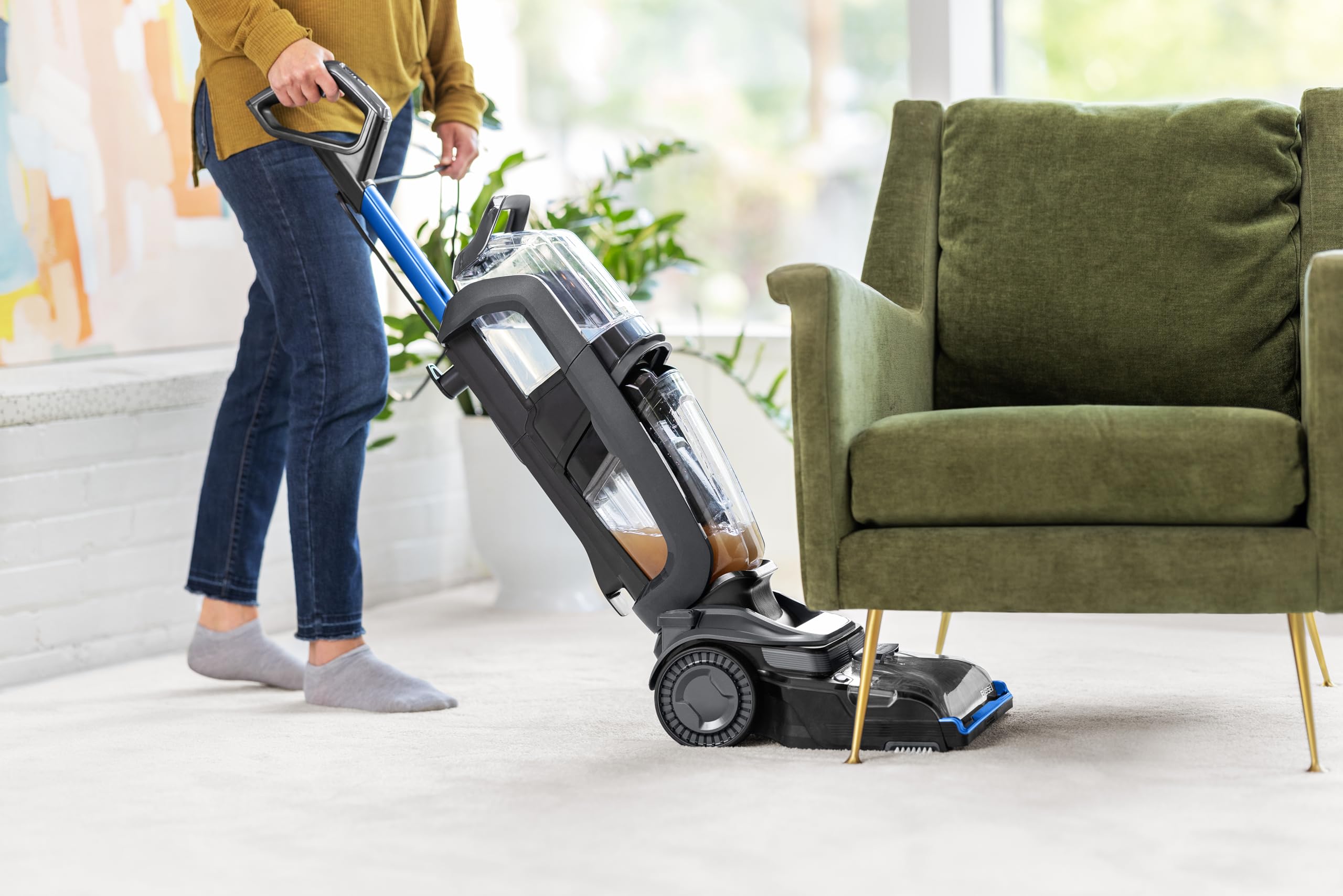 BISSELL Revolution HydroSteam, Nettoyeur Vapeur, Shampouineuse avec Technologie HydroSteam, Nettoyeur de Tapis, Moteur Puissant de 1300W, Nettoyeur Canapé Tissu,Tapis,Tapisserie et Escaliers, 3670N