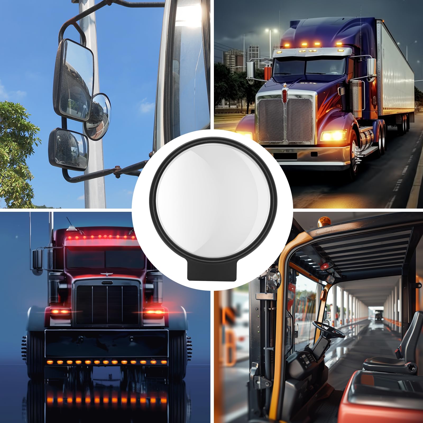 Miroir Convexe pour Camions - Sécurité RenforcéeRétroviseur de Camion Réglable avec Champ de Vision 3440-14 (15cm)