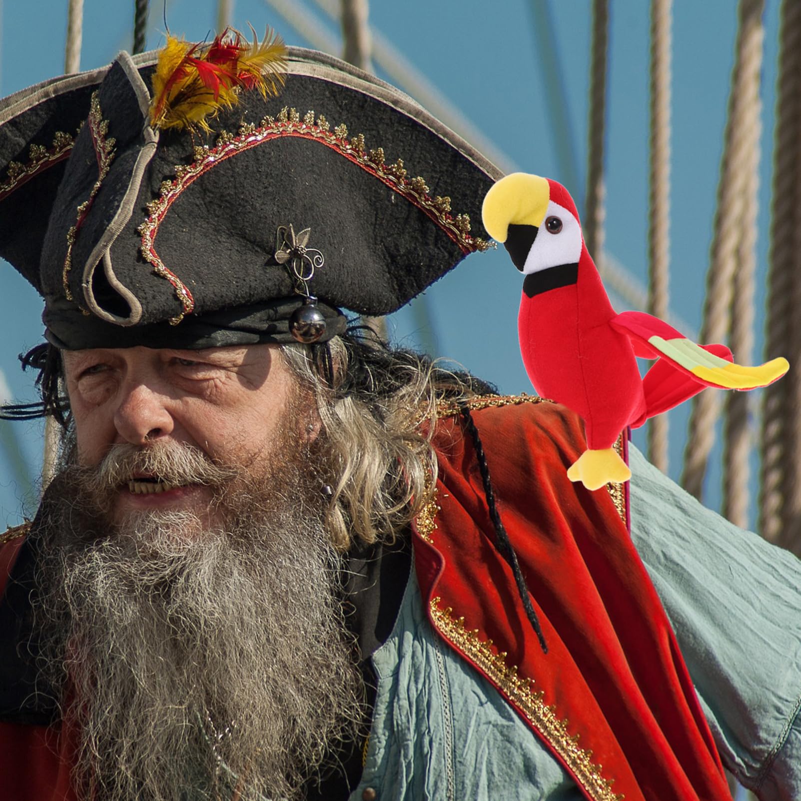 Homoyoyo Halloween Pirate Parrot Props: 1 Pcs Shoulder Pirate Parrot - Image 4