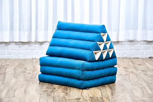 Miniatura 6 de Leewadee - Cojín Tailandés plegable para el suelo con respaldo para TV, sala de estar, colchón para exterior, 65.7 x 20.9 x 11.8 pulgadas, Kapok