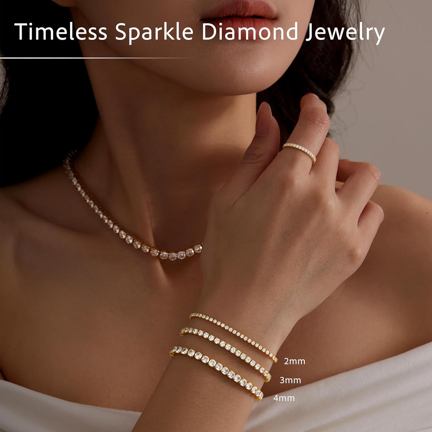 925 Sterling Silver Bracelets for Women Stack, 14K Gold Plated Bangle Cuff Jewelry ... - Image 2