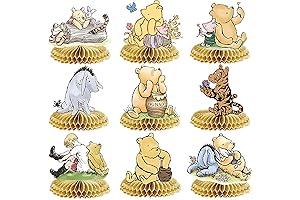 9Pcs Winnie Honeycomb Centerpiece Party Decor: Create a Buzzworthy Celebration