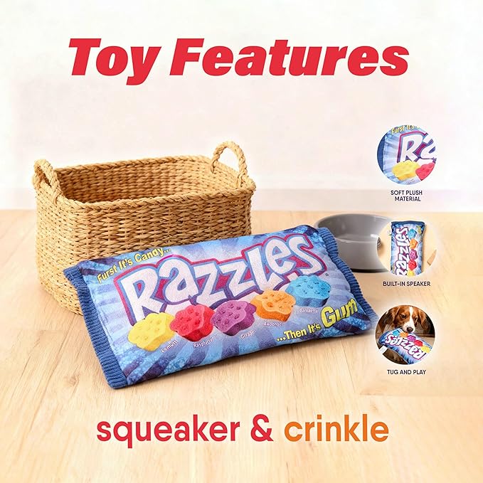Tootsie Roll Razzles Squeak Mat – Juguete para Perros con Chirridos y Sonido miniatura 4