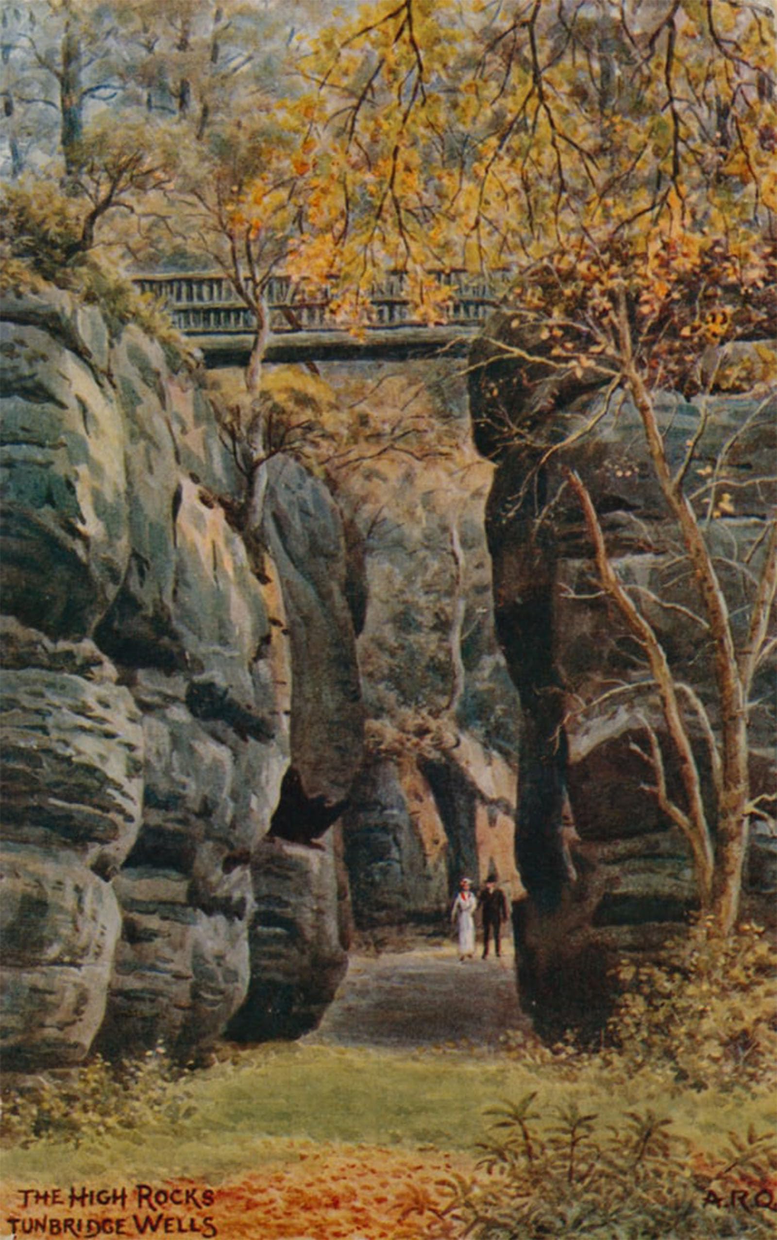ARTXLXXBN Famous Print Painting Colorful Art Print the High Rocks Tunbridge Wells by Alfred Robert Quinton Canvas Art Decorations for Home Decor 60x90cm