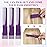 Leinuosen 3 Pack Carbon Lift Teasing Combs with Metal Prong, Hair Pick Comb for Women Hair Styling(Purple)