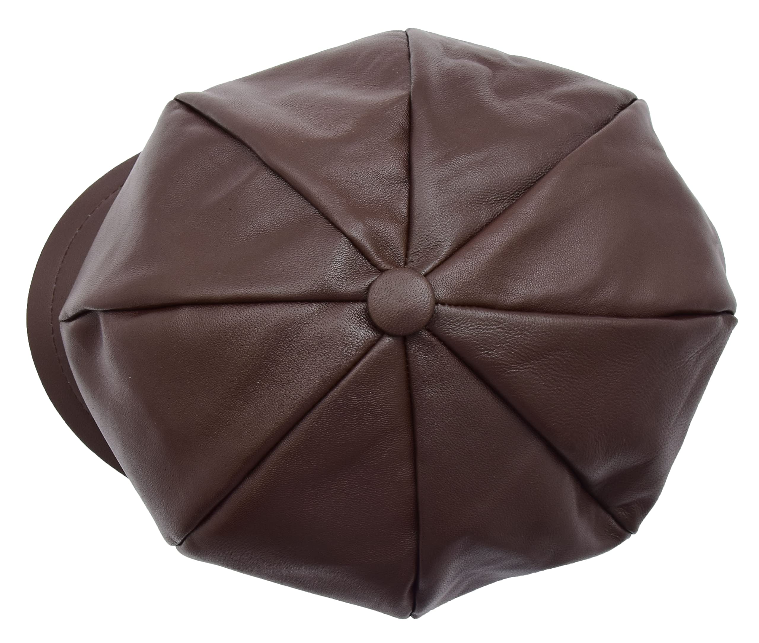 A1 FASHION GOODS Gorra de cuero suave para mujer, estilo panadero, color negro, marrón, rojo y blanco
