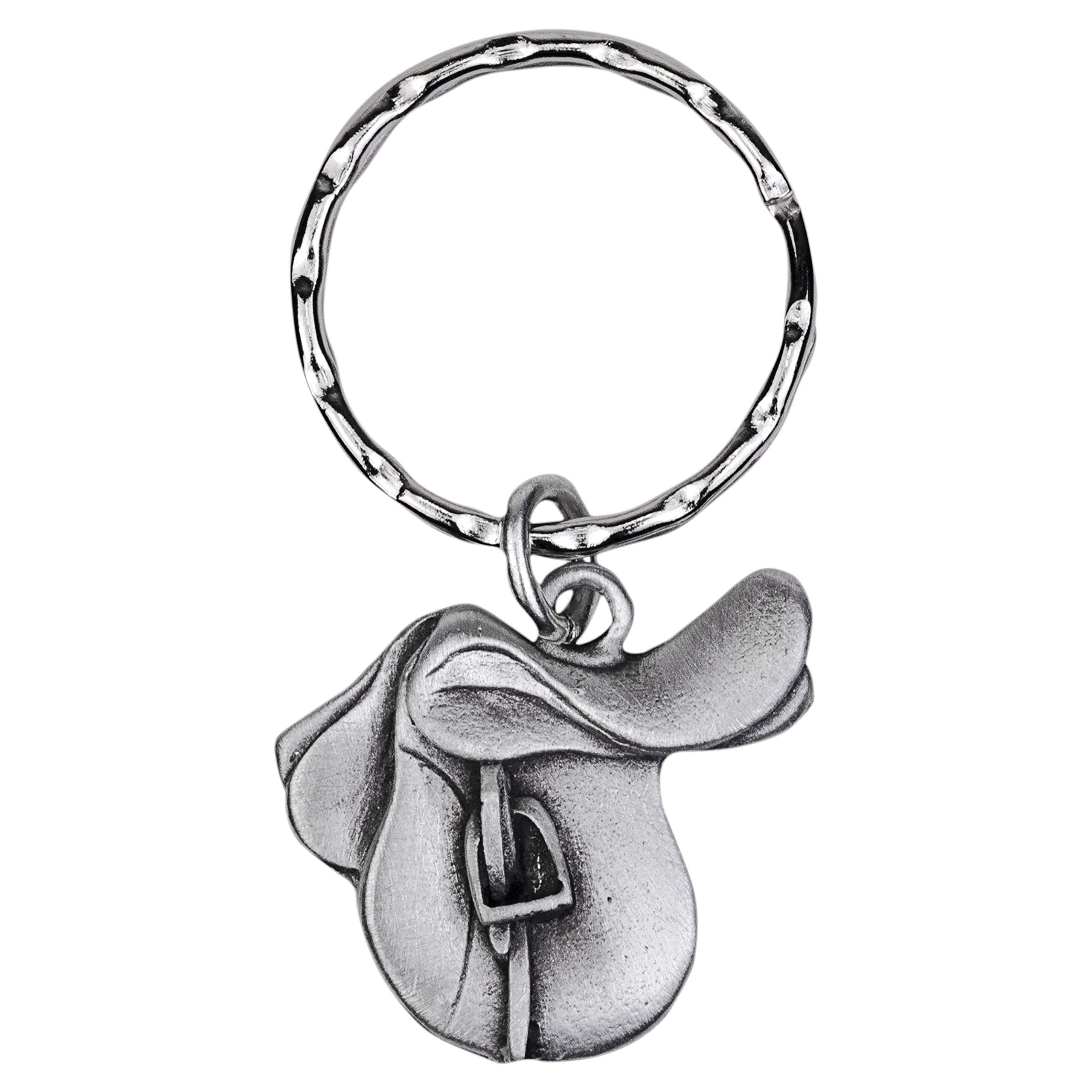 Saddle Horse Pony Pewter Keyring - Gift