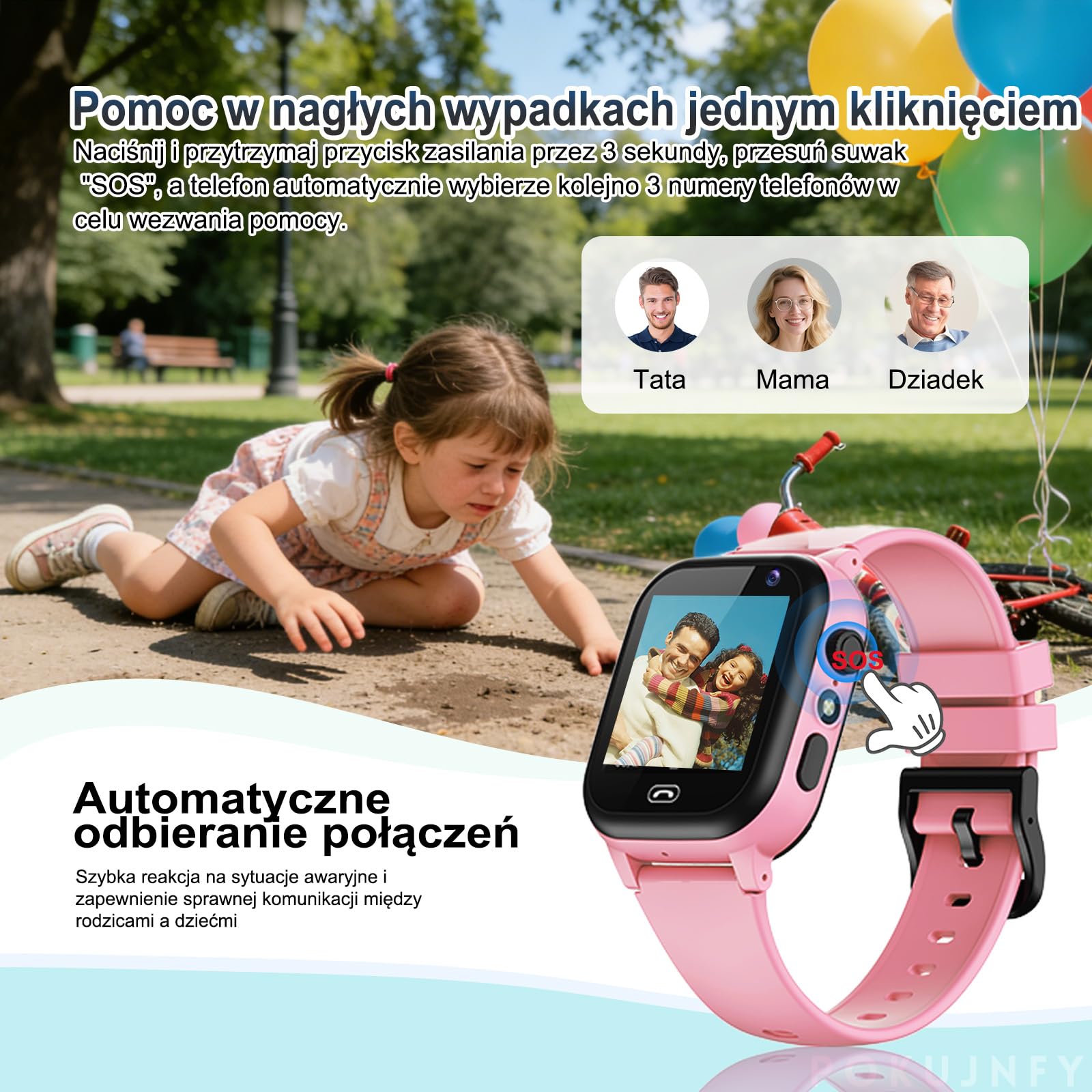 Smartwatch dla Dzieci z GPS SOS Kontakty Czat Rozmowy Telefoniczne | Tryb KlasowyGra Budzik Latarka IP68 Wodoodporny Cyfrowy Prezenty Smartwatch Dziecięcy Chłopcy Dziewczynki