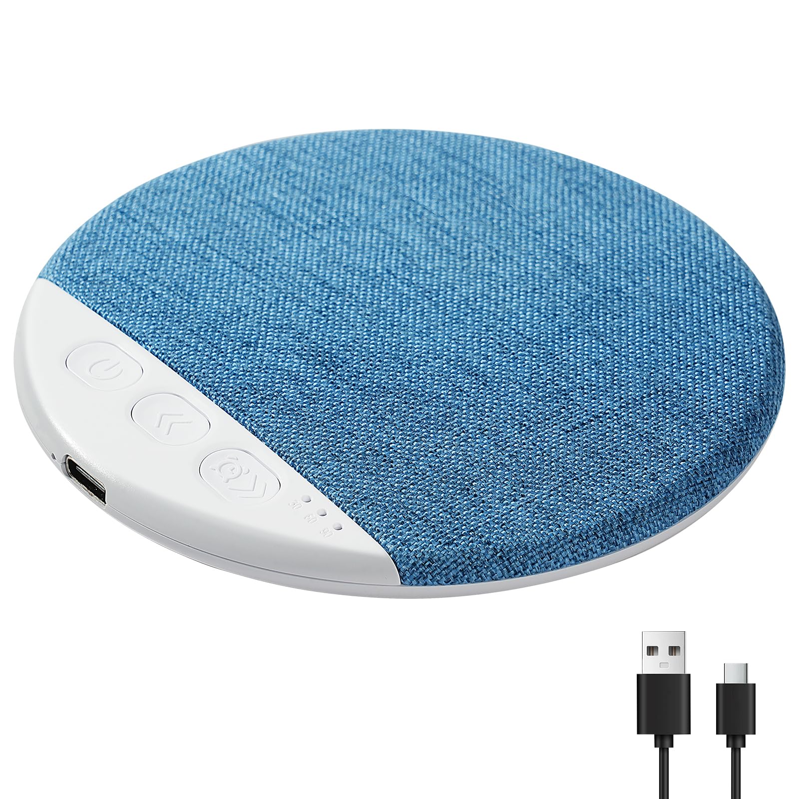 Głośnik pod poduszką do spania, ultra cienki głośnik pod poduszką Bluetooth 5.4, przewodzenie kostne z białym szumem i timerem dla osób śpiących na boku i do głębokiego snu (niebieski)
