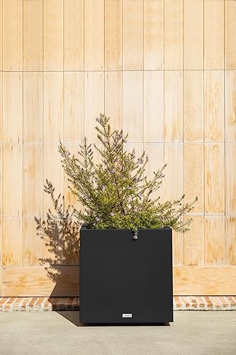 Miniatura 4 de Veradek Block Series - Maceta de plástico en forma de cubo  Maceta cuadrada grande para patio o jardín interior o exterior  Uso duradero para todo