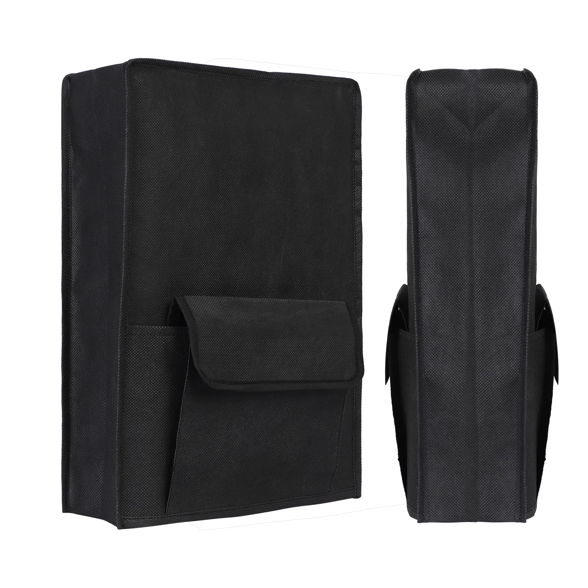 GLITCH | PS5 Dust Cover | Covers for Playstation 5 | Accessories for Console Waterproof Anti Scratch Dust Guard Sleeve | Digital Edition & Disc Edition | Protection Protector Vertical | Black-image-3