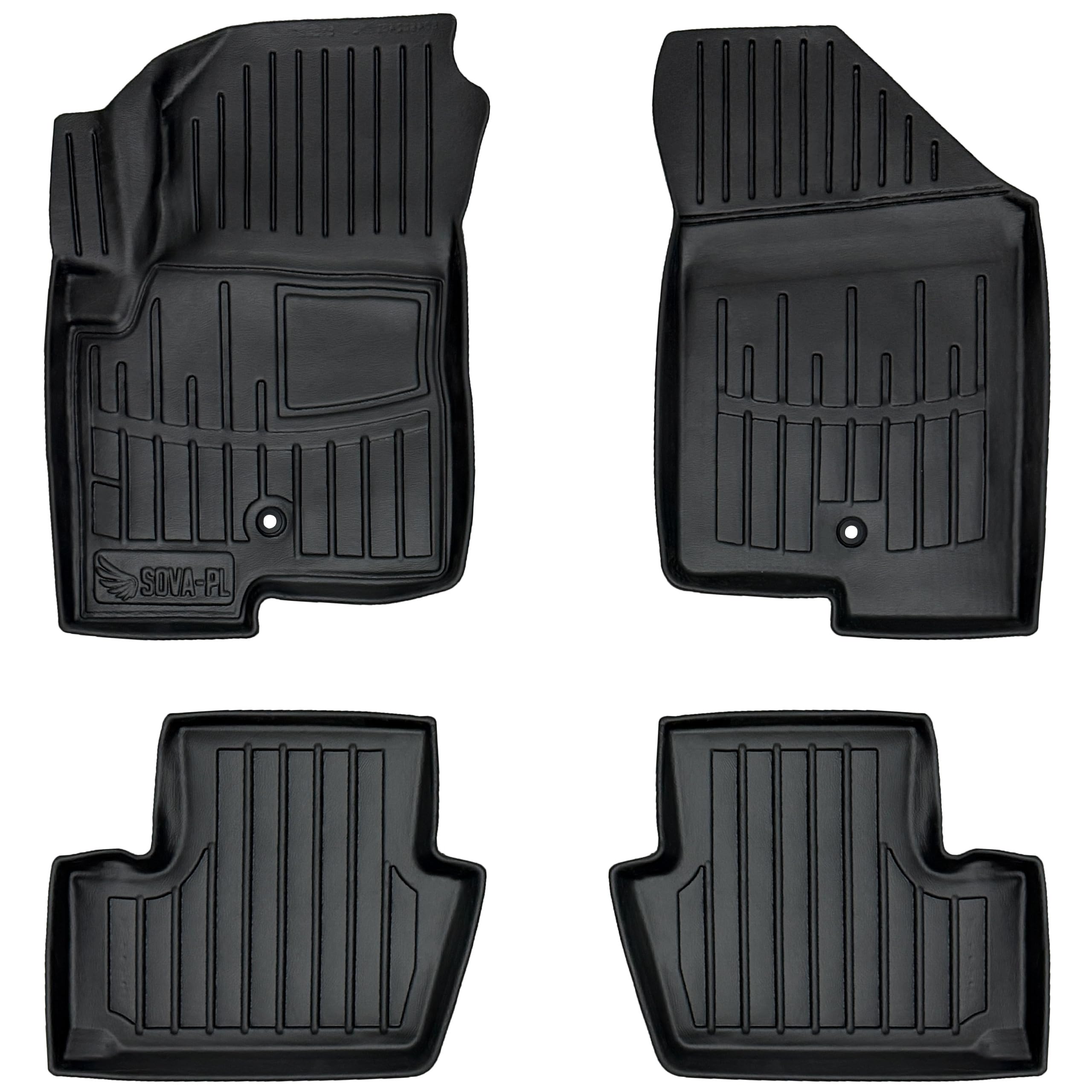 Satz 3D Gummimatten und Kofferraummatten passend für Jeep Patriot (2006-2017) SUV EIN Stopper auf der Fahrerseite | Gummimatten Auto Set | rutschfeste Antirutschmatte