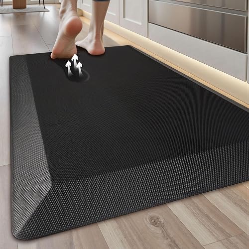 Tyrot Extra Thick Anti Fatigue Mat for Kitchen Floor 20x32 Black