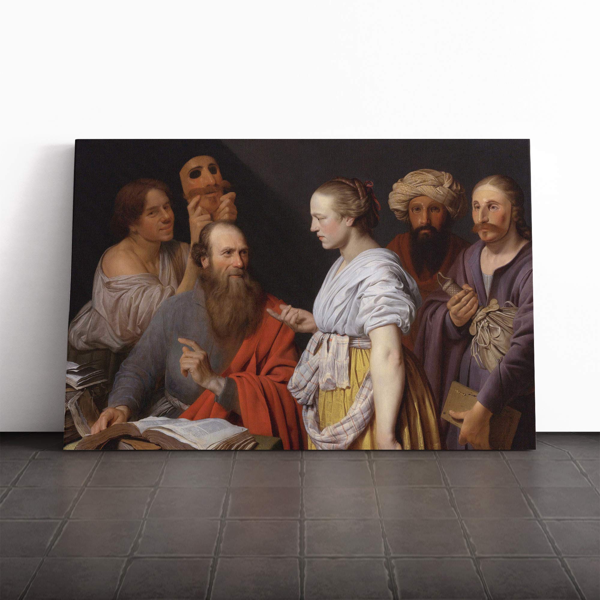 Willem Van der Vliet an Allegory Canvas Print | Gallery Wrapped 30mm Frame Wall Art | 20x14 inches | Ready to Hang | Modern Picture | Living Room Bedroom Lounge Office