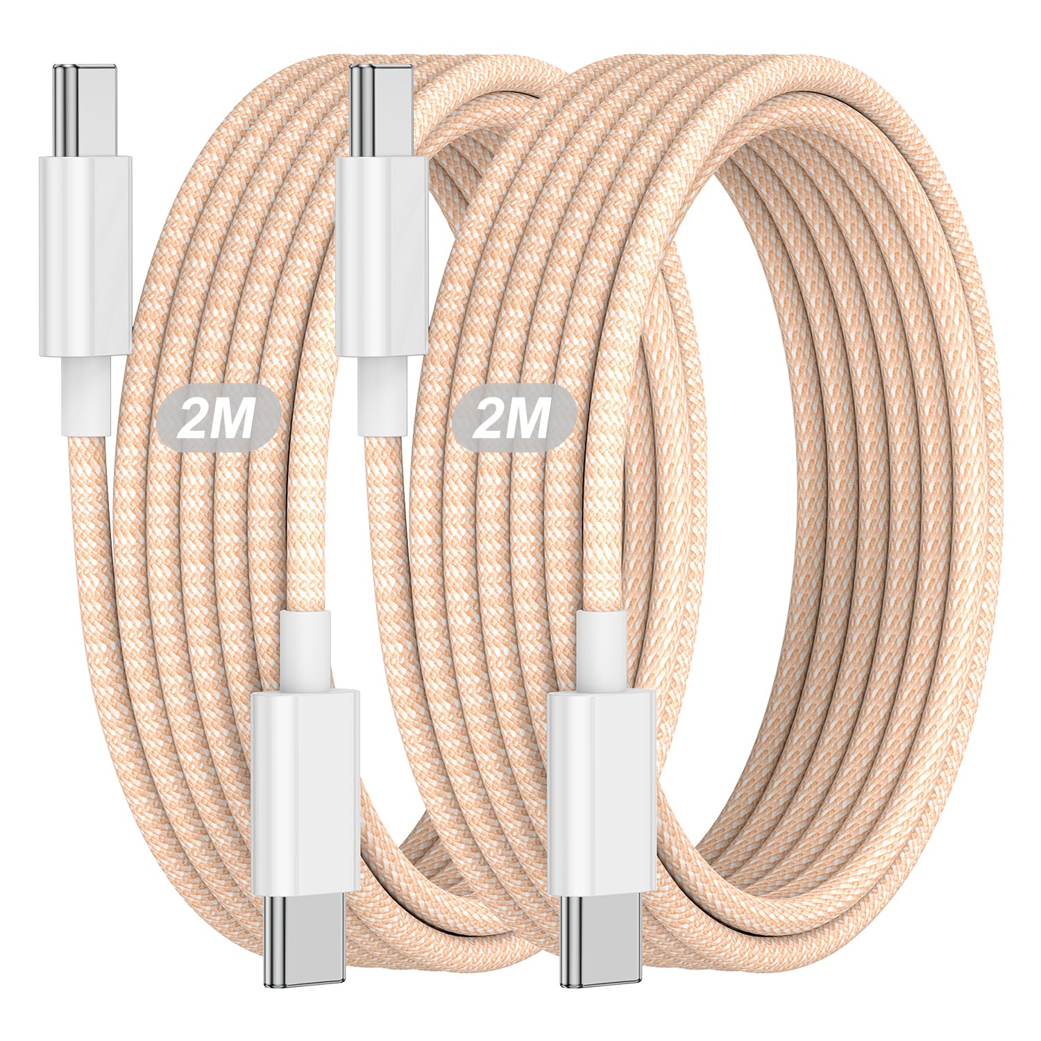 USB C auf USB C Kabel 2M, für Apple Certified 2Pack 2M iPhone 17 16 15 Ladekabel, Lang Type C to C Schnellladekabel 60W für Apple iPhone 17 Pro Max/17 Air/16 Pro/16 Pro Max/15 Plus/15 Pro Max/iPad Pro