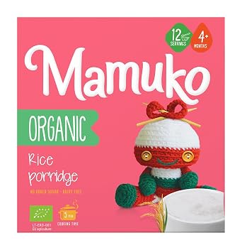 MAMUKO Organic Rice Porridge with No Added Sugar, Milk & Preservatives