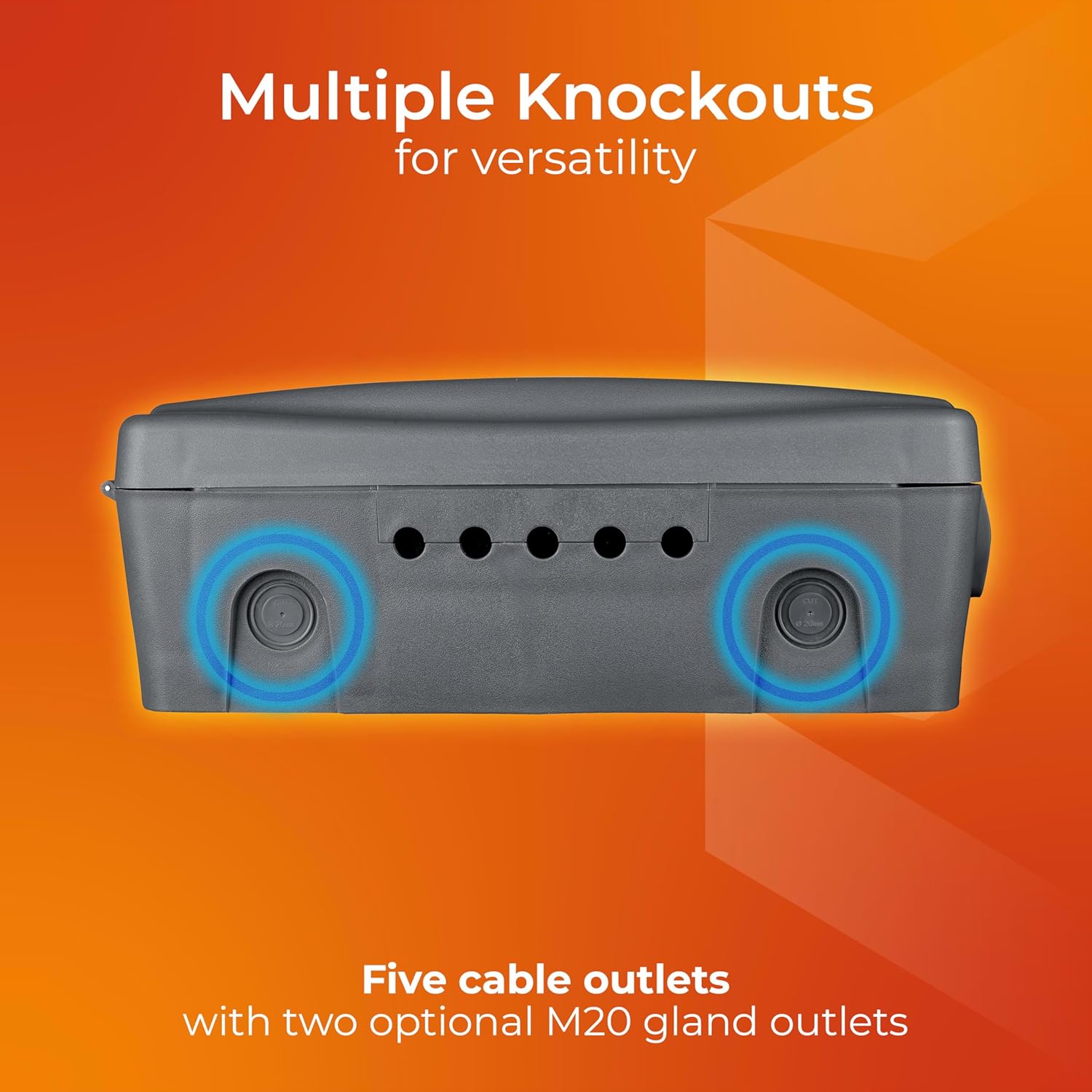 Masterplug Weatherproof Box with 4 Socket 10m Extension Lead