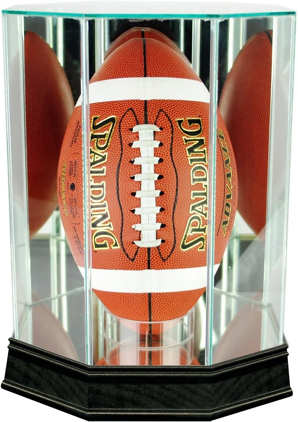 Upright Football Display Case with Sport Moulding