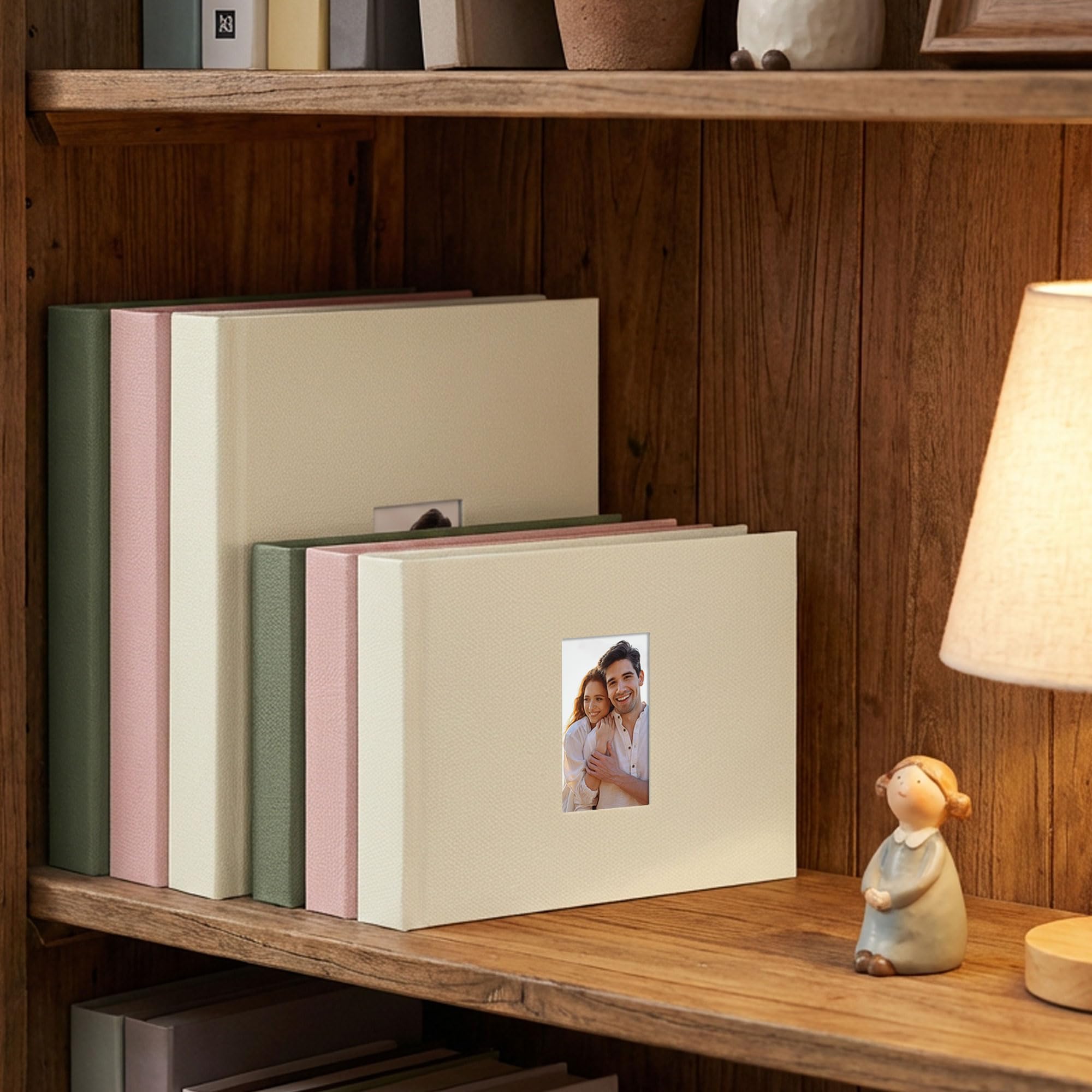 Vienrose Polaroid - Album fotografico con copertina in pelle PU, 64 tasche, con spazio per scrivere per foto da 2 x 3, adatto per fotocamere istantanee Fujifilm Instax Mini, colore: verde