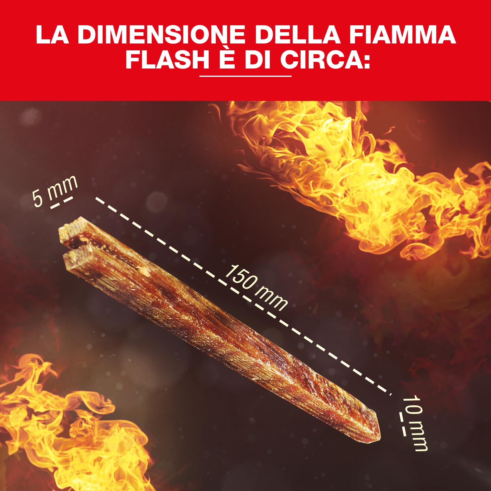 SWISSINNO Flame Flash Accendifuoco - Legnetti ad Alta Resina per Accensione Rapida - Fiamma Intensa e Duratura - Ideale per Camino, Stufa, Barbecue, Falò - 1500g