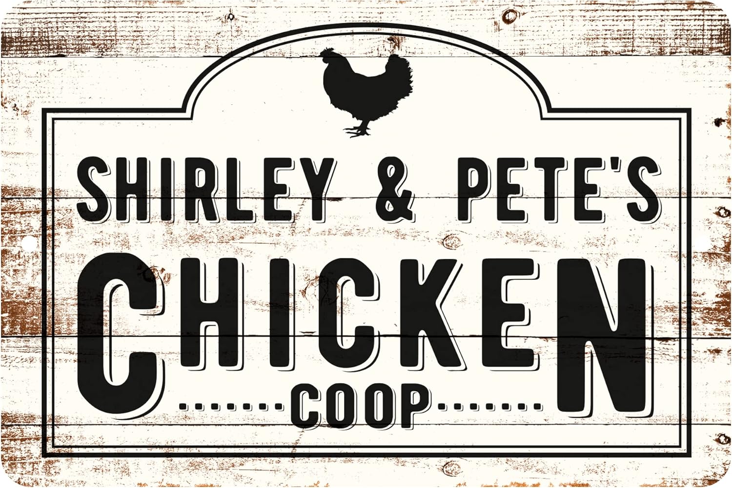 Personalized Chicken Coop Metal Sign (11x14 Inches)